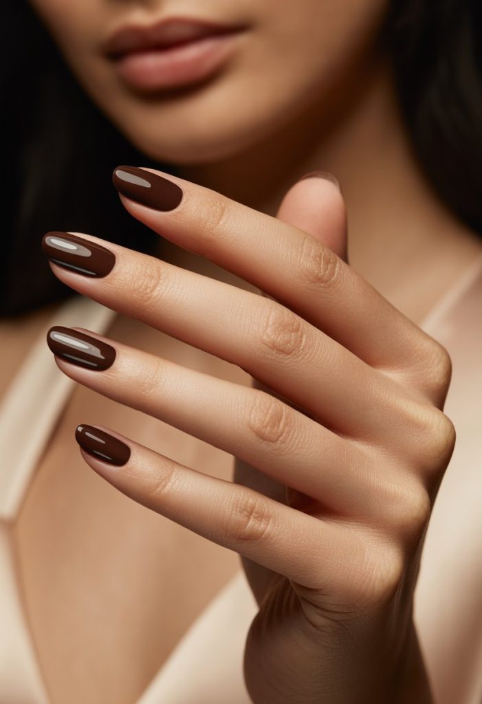 Deep Espresso Matte Finish Nail