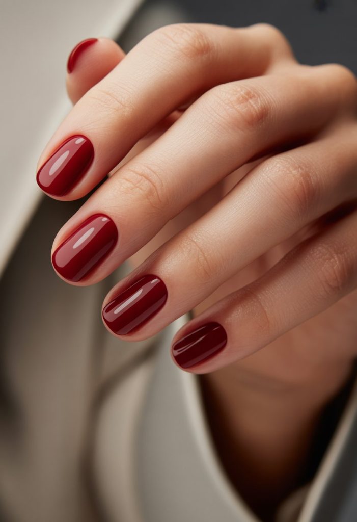 Glossy Cranberry Shades Nail