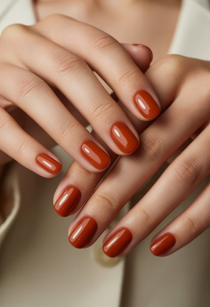 Sienna Red Jelly Nails