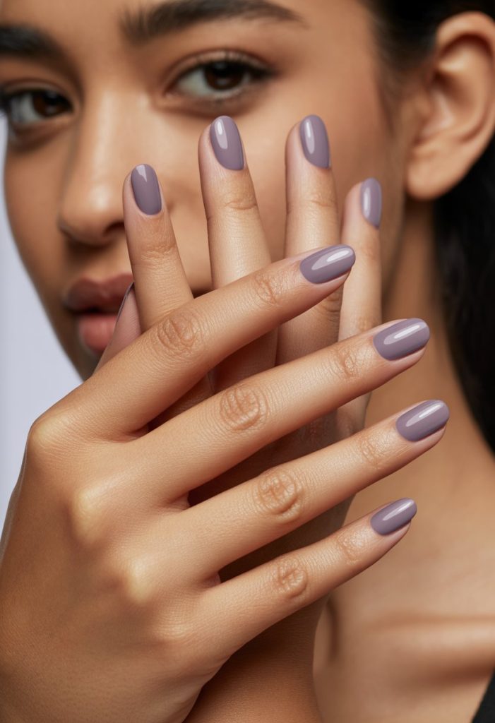 Smoky Lavender with Matte Finish Nail
