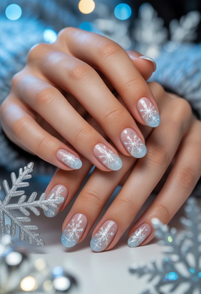 Snowflake and Star Cluster Nail