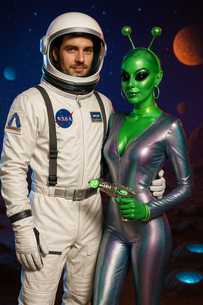 Astronaut and Alien