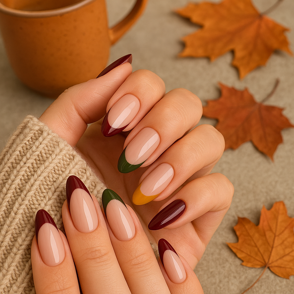 Autumn French Tips