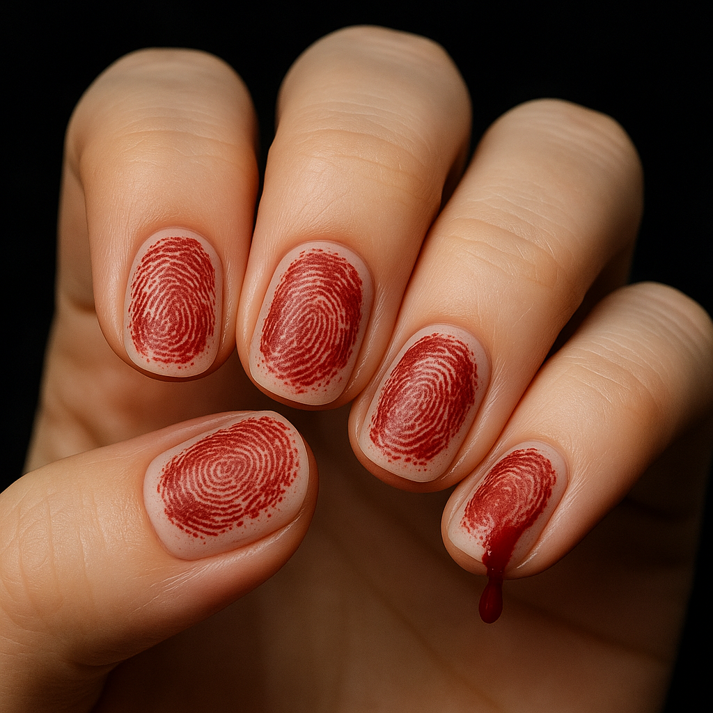 Bloody Fingerprint Nails
