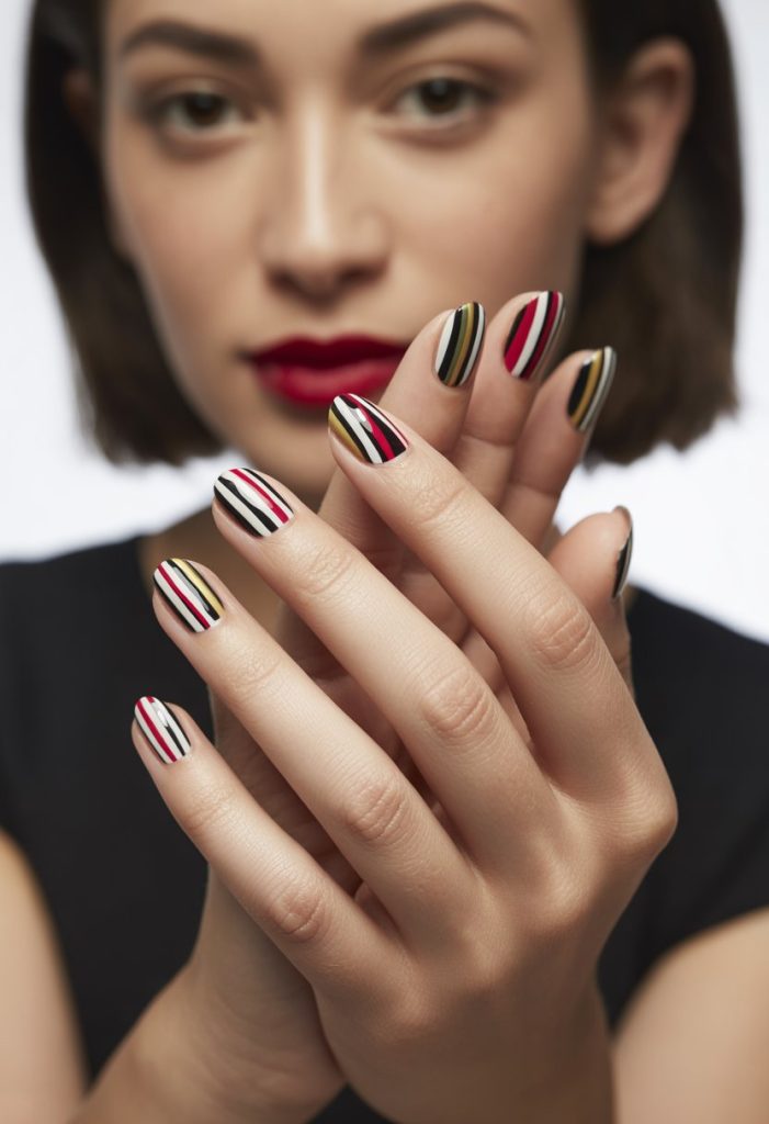 Bold Striped Patterns Nail