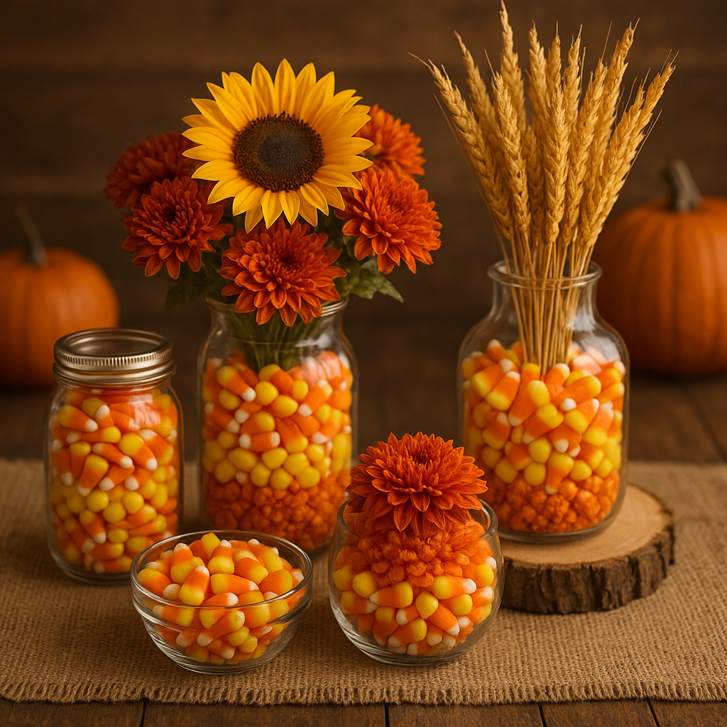 Candy Corn Centerpieces