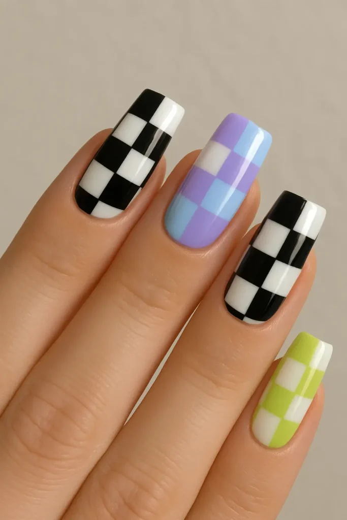 Checkered Nails