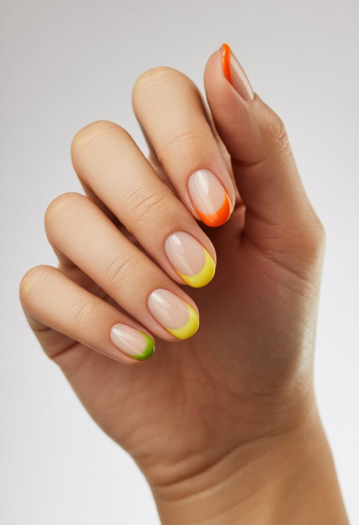 Citrus French Manicure Nail
