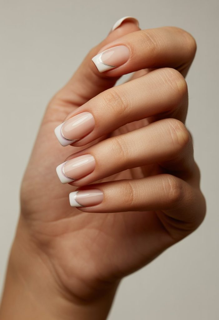 Classic French Manicure Twist Nail