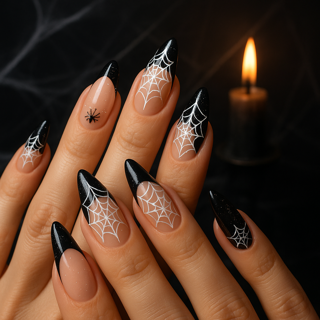Cobweb French Tips