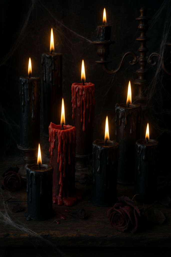 Creepy Candles with Dripping Wax