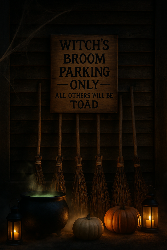 DIY Witch’s Broom Parking