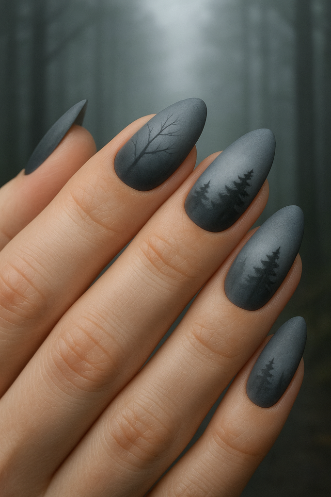 Foggy Forest Silhouettes