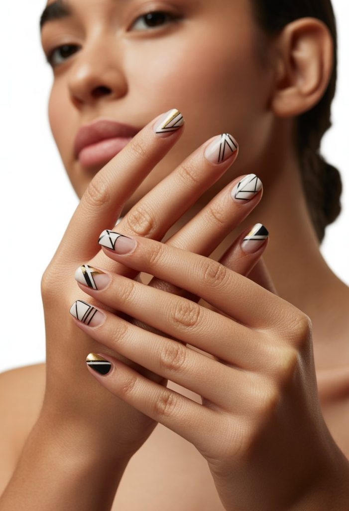Geometric Patterned Nails