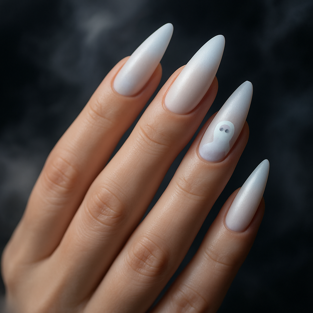 Ghostly White Nails