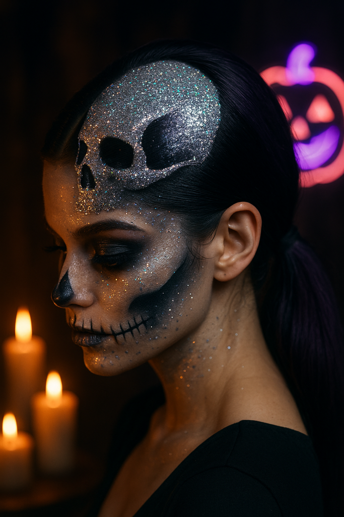 Glitter Skull Hair