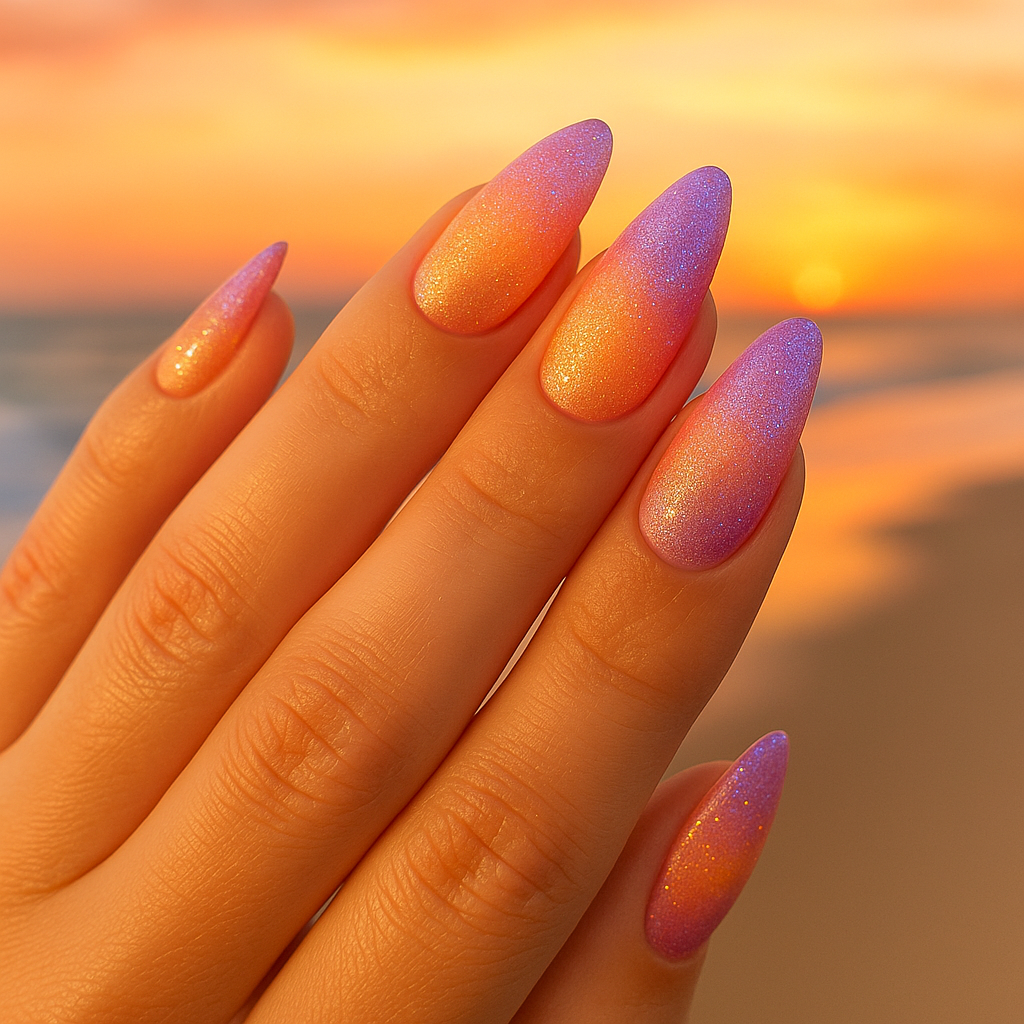 Glittery Sunset Fade