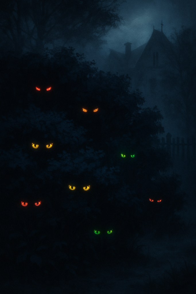 Glowing Eyes in the Bushes