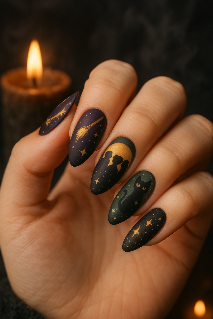 Hocus Pocus-Inspired Nails