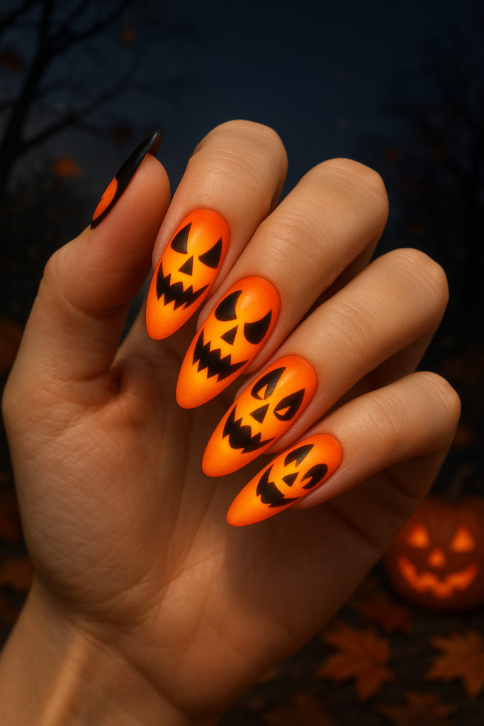 Jack-O’-Lantern Faces Nails