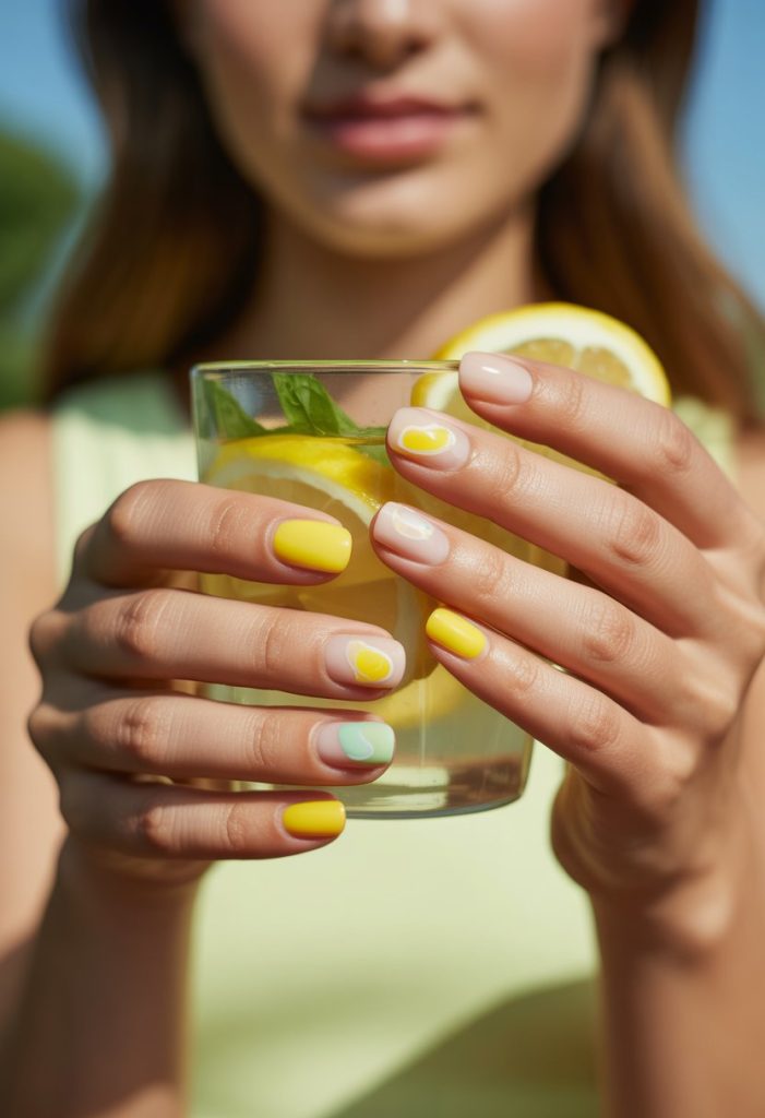 Lemonade-Inspired Nails