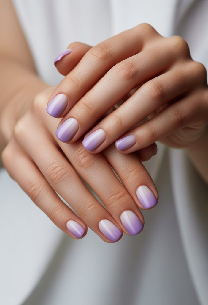Lilac Ombre Designs Nail