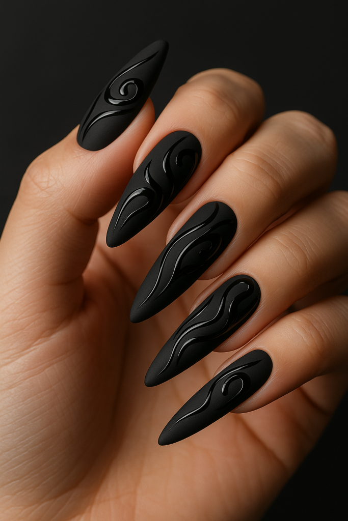 Matte Black With Glossy Art