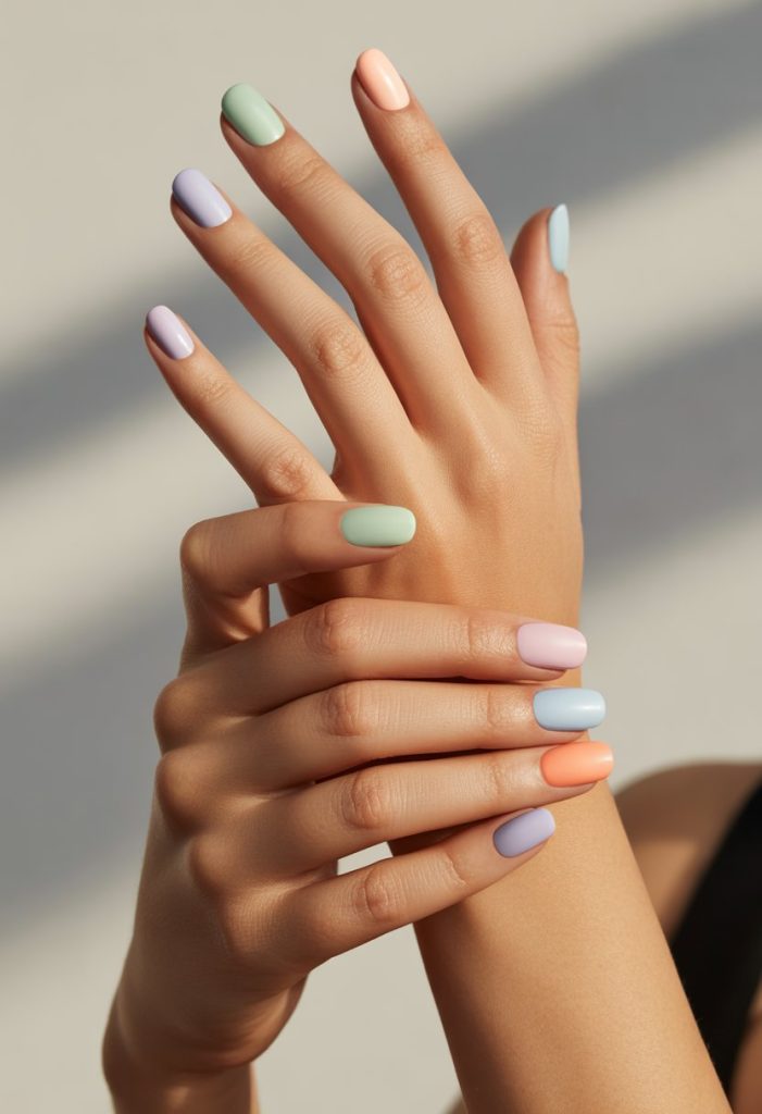 Matte Pastel June Nails