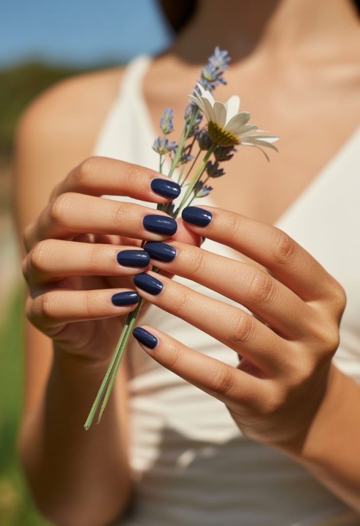 Navy Blue Summer Nails