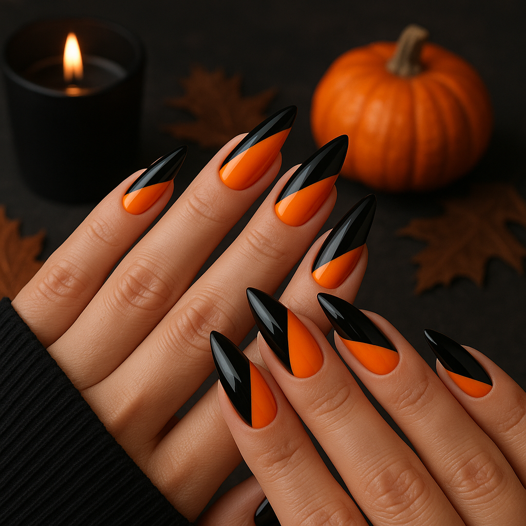 Orange & Black Color Block