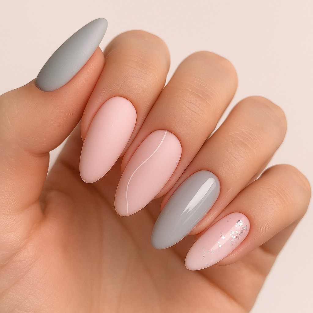 Pale Gray & Baby Pink Duos