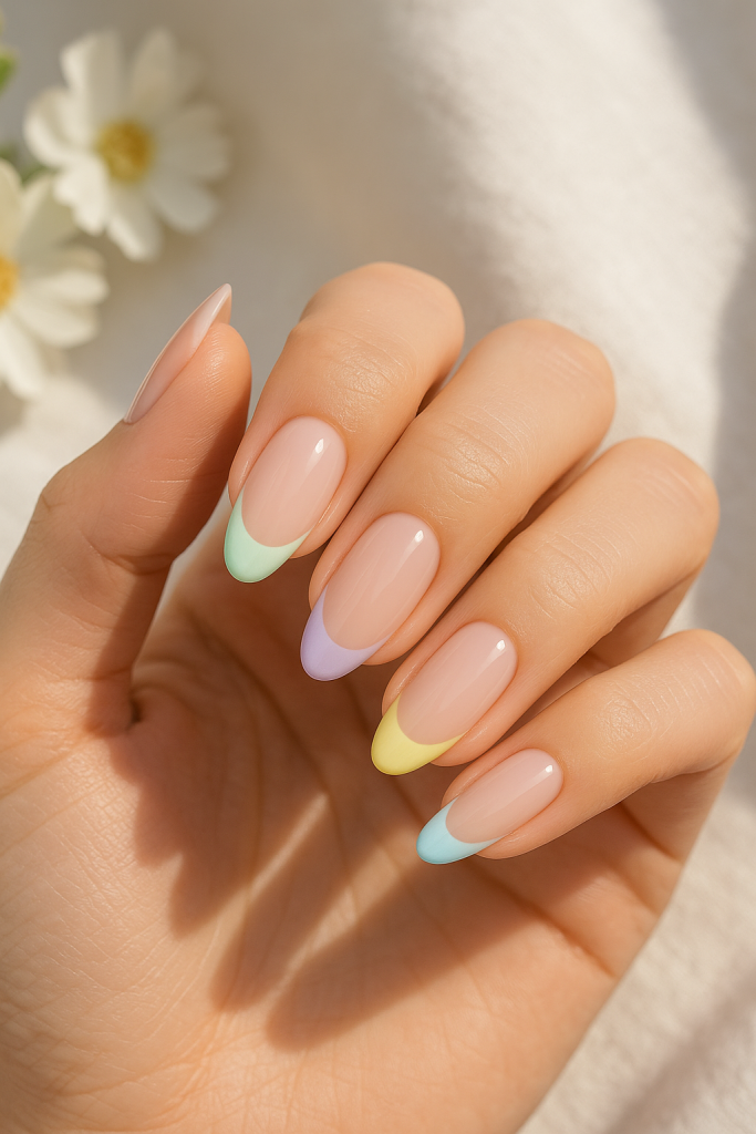 Pastel Rainbow Tips