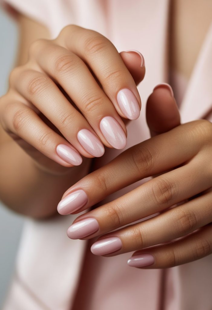 Pink and Rose Quartz Shine Nail