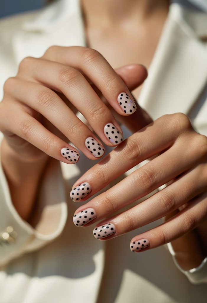 Polka Dot Accents Nail