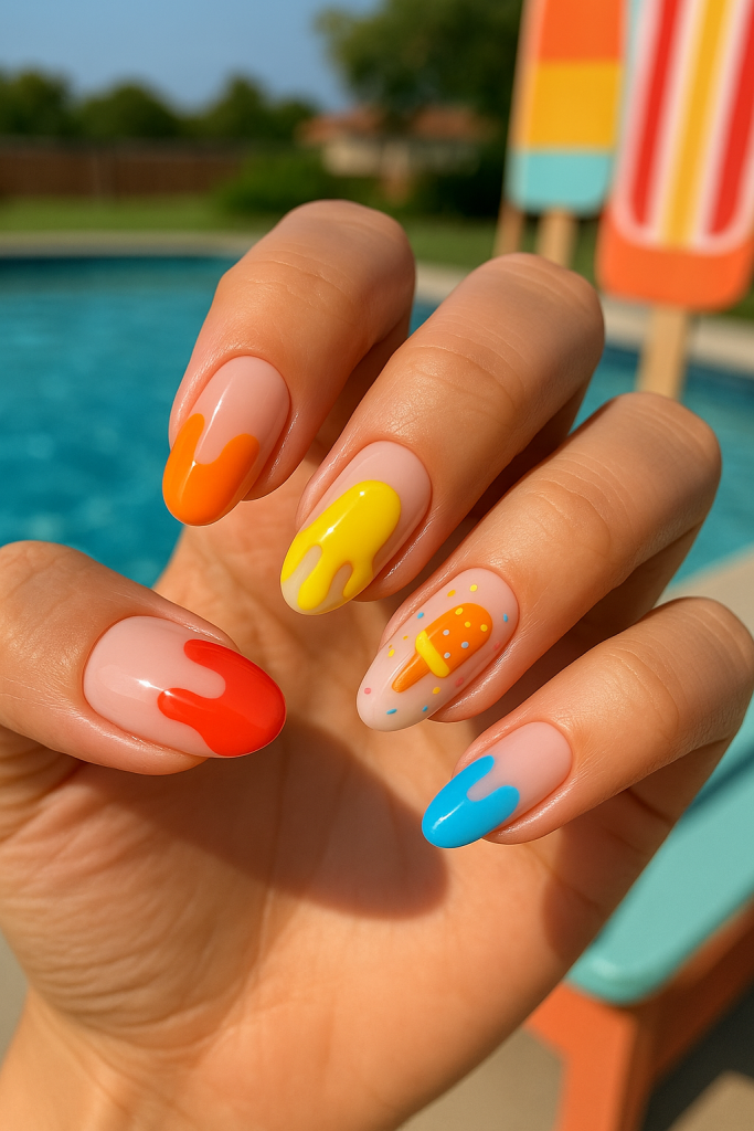 Popsicle-Inspired Nails