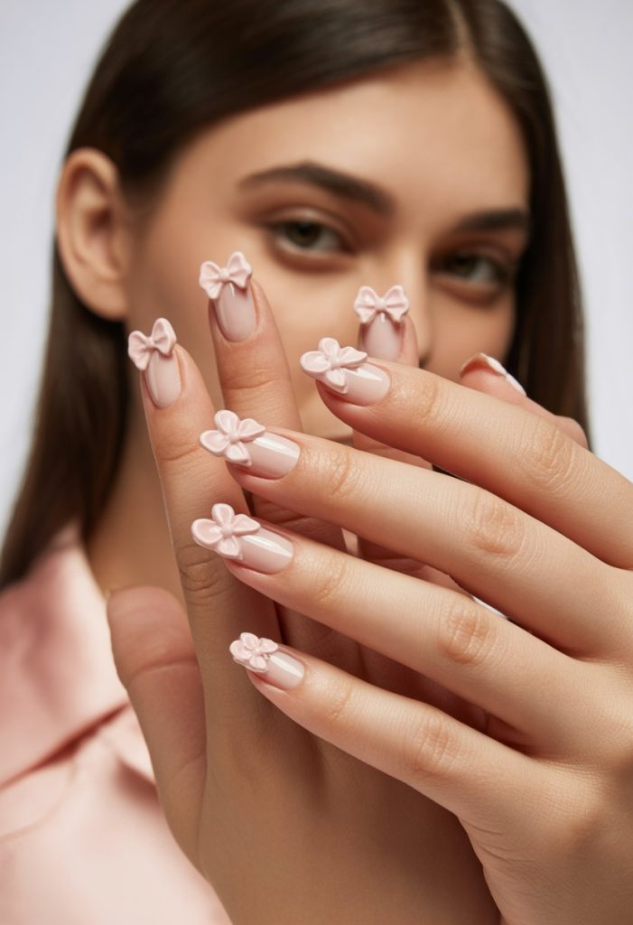 Princess Bows Accents Nail