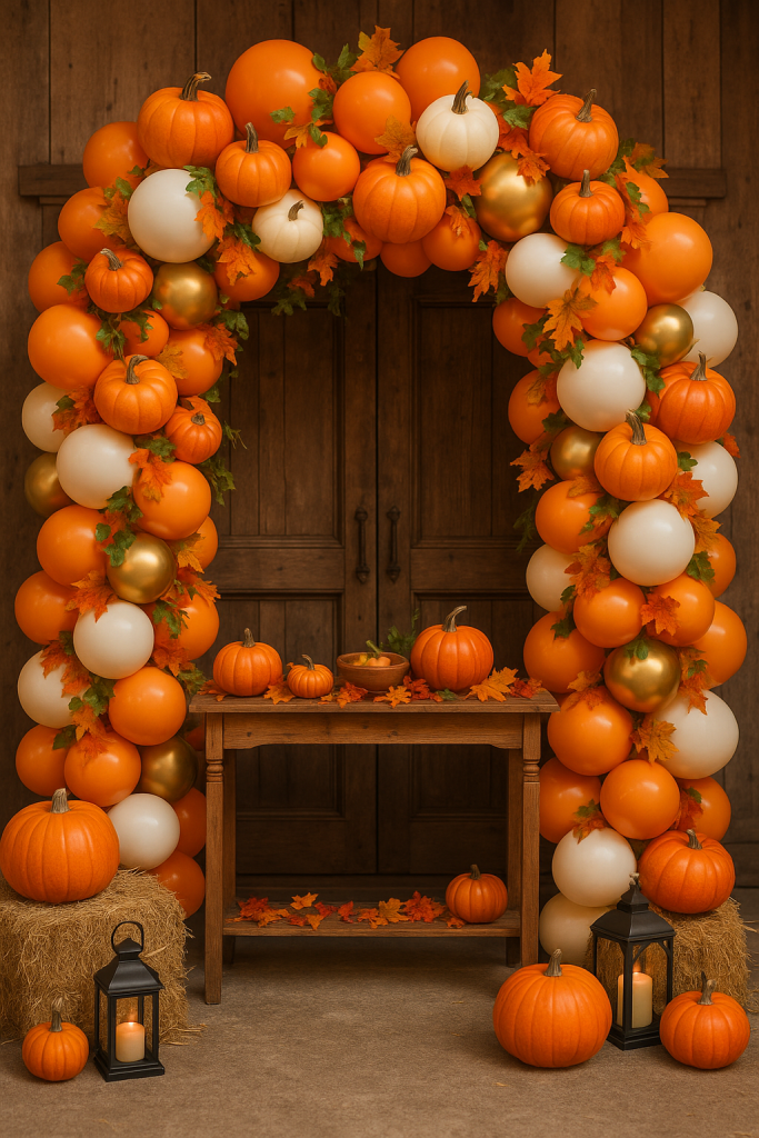 Pumpkin Balloon Arch