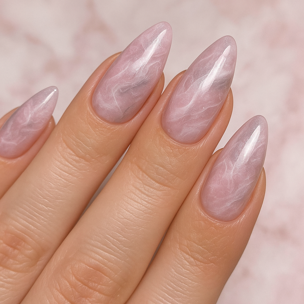 Smoky Rose Quartz Nails