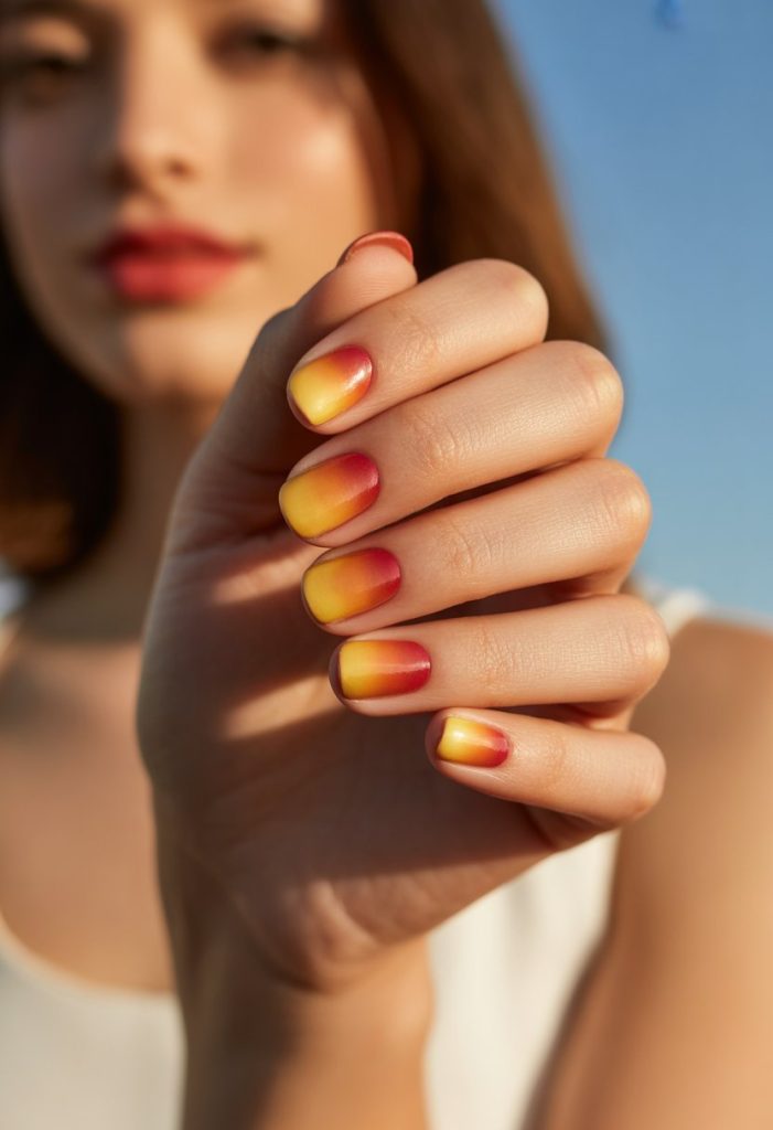Sunset Gradient Nail