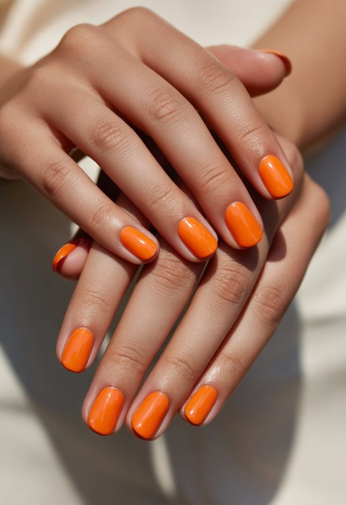 Tangerine Orange Nails