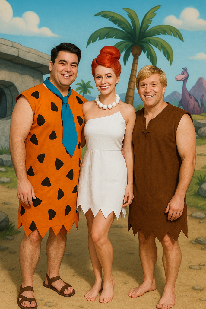 The Flintstones Fred, Wilma, and Barney