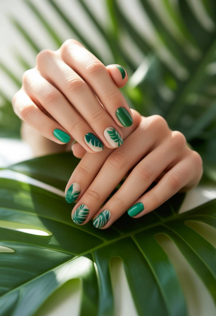 Tropical Leaves Nail