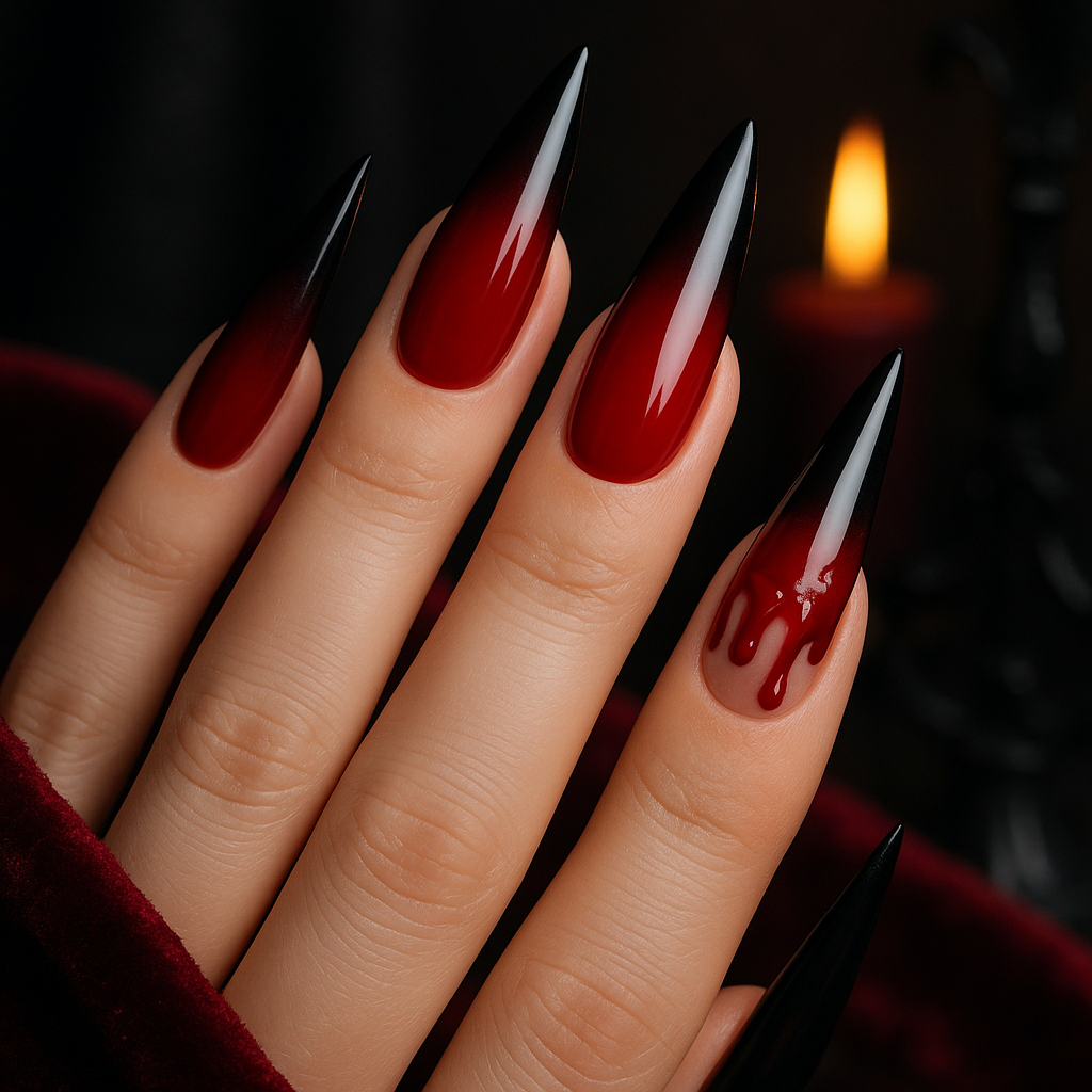 Vampire Kiss Nails