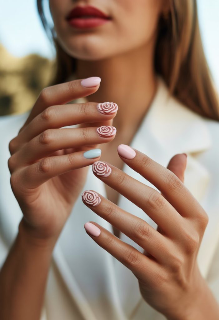 Vintage Rose Designs Nail