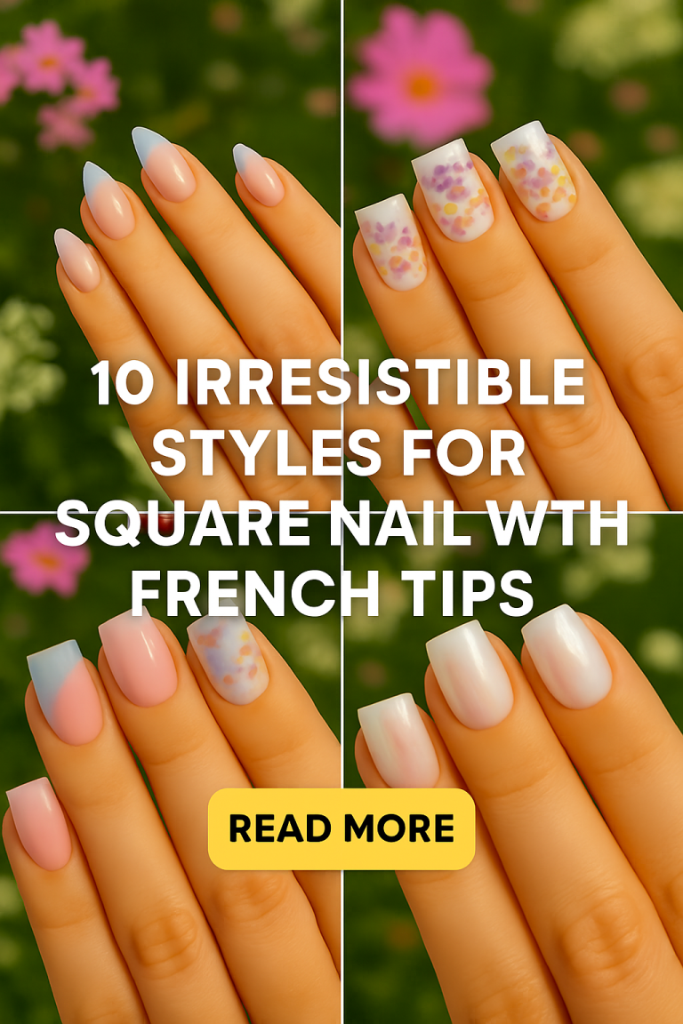 10 Irresistible Styles for Square Nail with French Tips