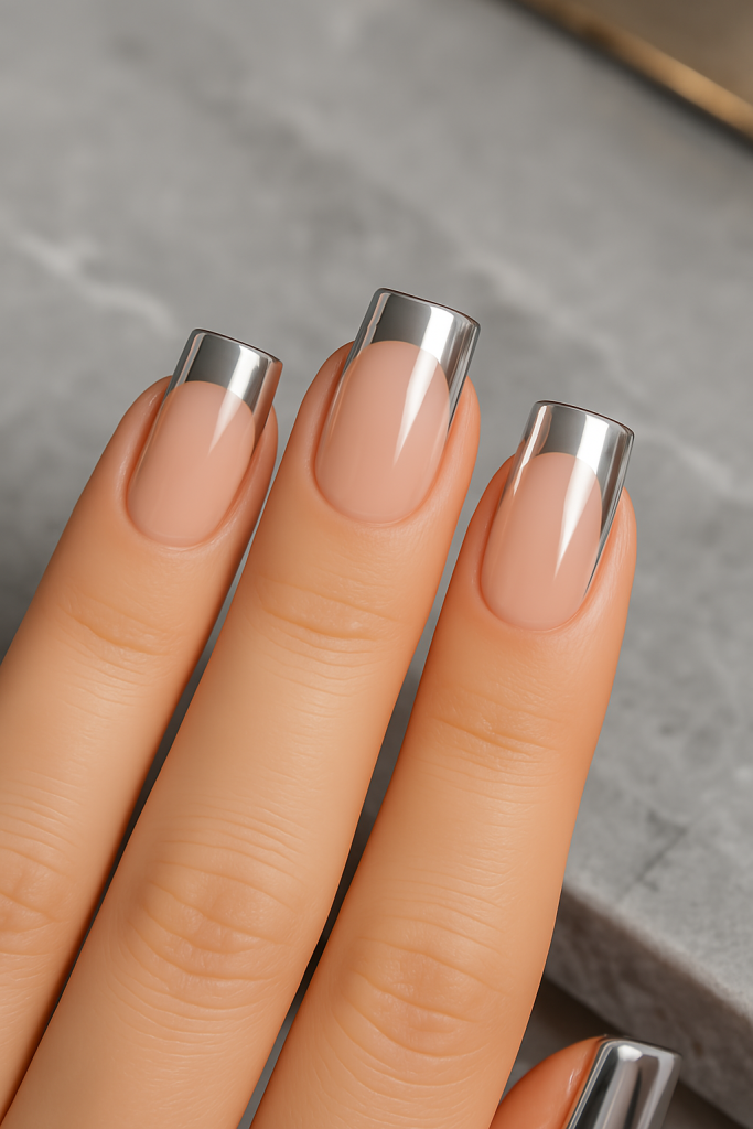 Chrome French Tips