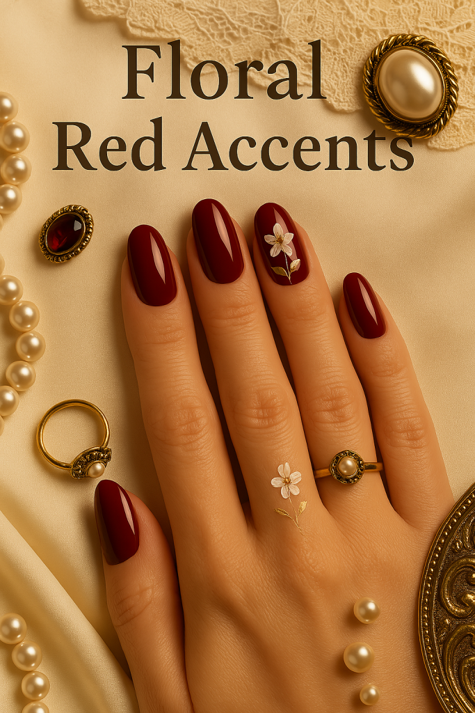 Floral Red Accents