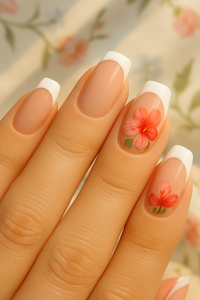 French Tip Hibiscus Accent