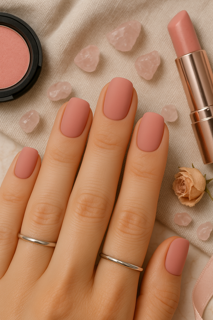 Matte Pink Nails