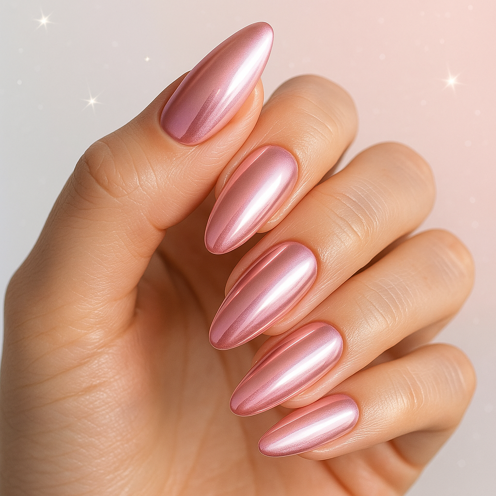 Pink Chrome Nails